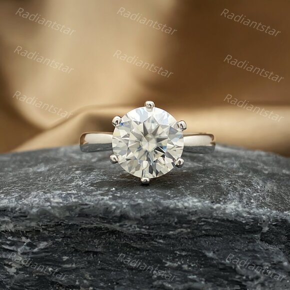 NEW Certified 3 ct. t.w. Moissanite Solitaire Ring